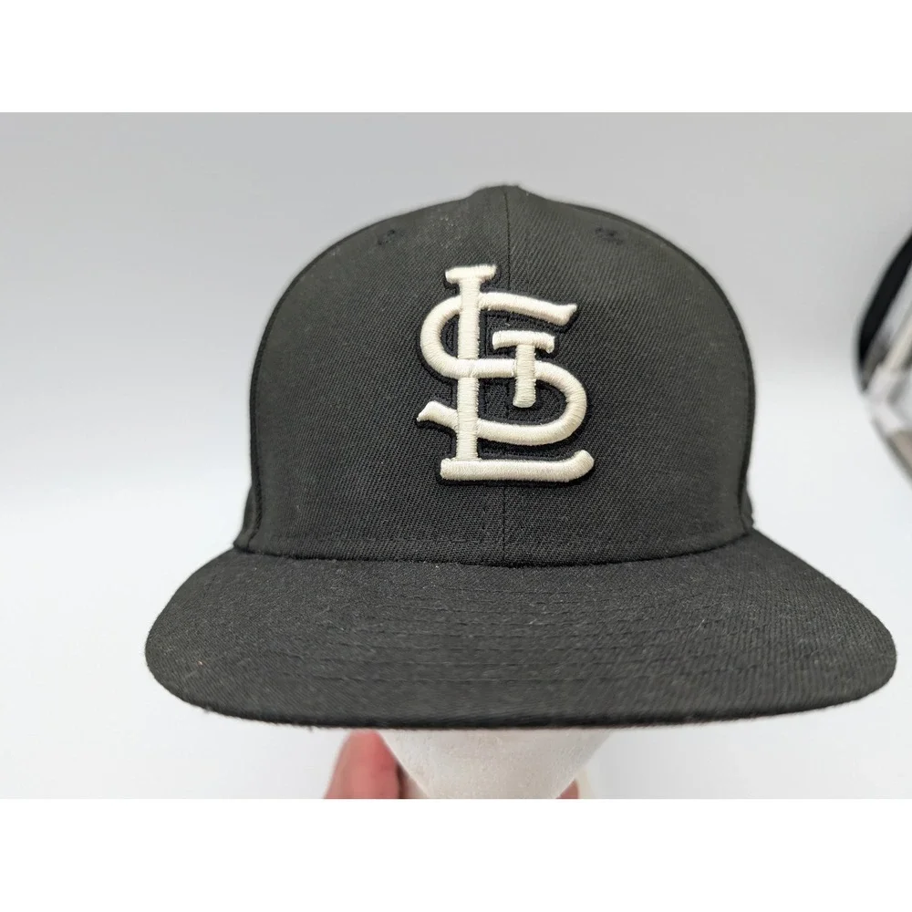 New Era 9FIFTY St. Louis Cardinals Snapback Hat Black Cream Logo MLB Cap Mens